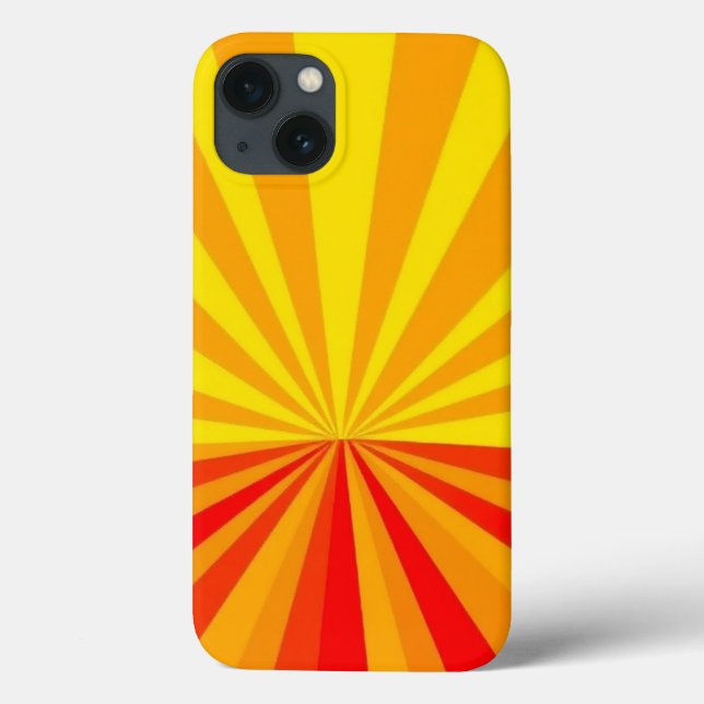 Padrão de Raios Amarelo, Laranja e Vermelho Móvel (Verso)