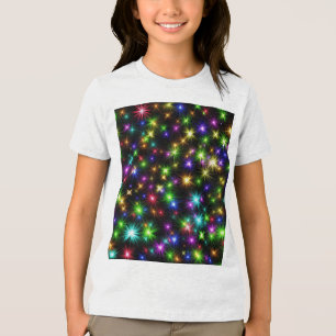 Padrão de Raios de Estrela de Natal Multicoloridos