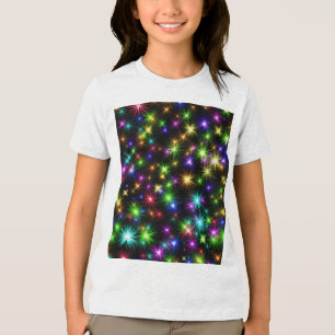 Padrão de Raios de Estrela de Natal Multicoloridos
