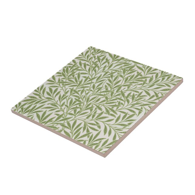 Padrão de ramos verdes folhosos (Lateral)