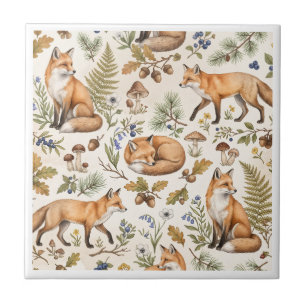 Padrão de Raposa da Floresta Animais da Floresta