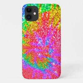 Padrão de Redemoinho de Glitter Tie Dye Arco-Íris 