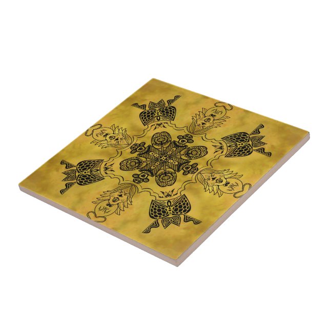 Padrão de Repetição de Desenho de Linha Tribal do  (Lateral)