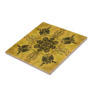 Padrão de Repetição de Desenho de Linha Tribal Gót