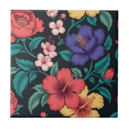 Padrão de repetição de flores silvestres
