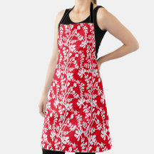 Padrão De Repetição Floral Vermelho E Branco