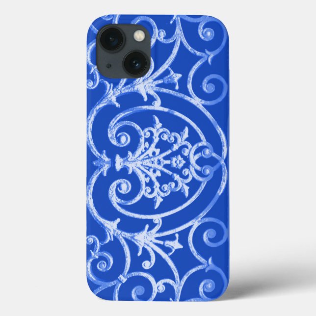 Padrão de rolagem azul real Case-Mate iPhone cas (Verso)