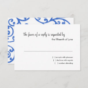 Padrão de rolagem da placa RSVP Azul