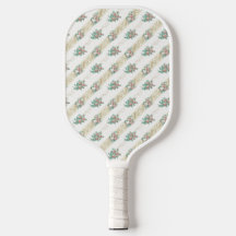 Padrão de Rosa de Vintage - Patilho de Pickleball