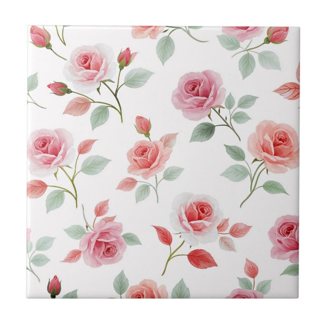 Padrão de Rosa Rosa, cor suave, (Frente)