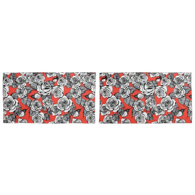 Padrão de rosas brancas (Frente - conjunto)