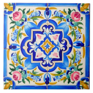 Padrão de Rosas Majolica