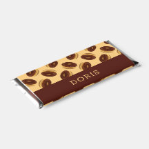 Padrão de rosquinhas castanho-chocolate