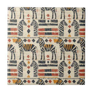 Padrão de Safari Tribal Boho Zebra