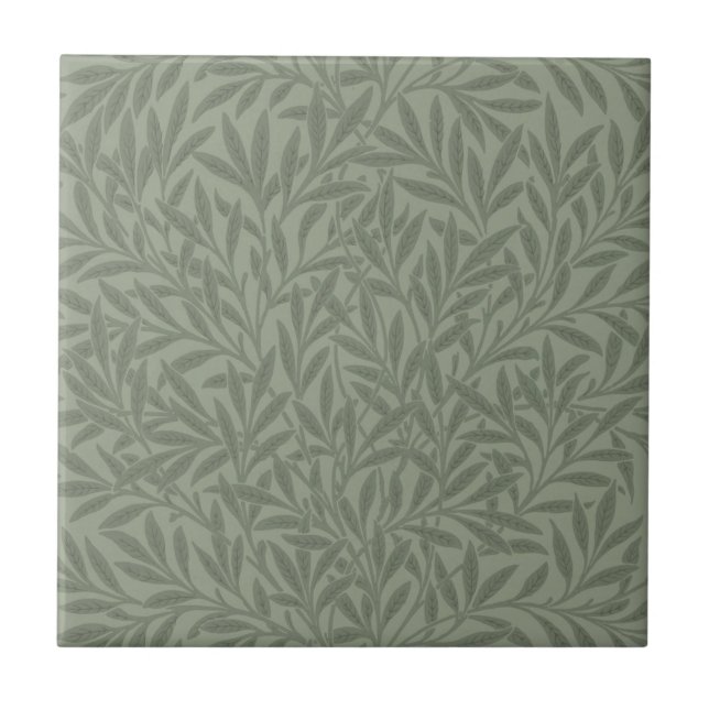 Padrão de Salgueiro William Morris Antigo Verde Sa (Frente)