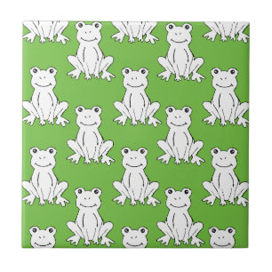 Padrão de Sapo de Cartoon de Animal Verde