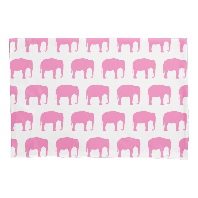 Padrão de Silhouettes de Elefante Rosa (Frente)