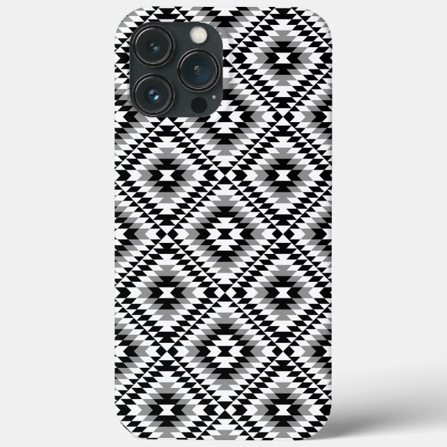 Padrão de Símbolo Aztec Estilizado BW+Cinza (Verso)