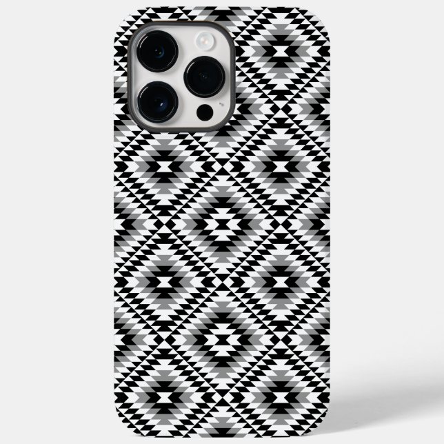 Padrão de Símbolo Aztec Estilizado BW+Cinza (Verso)
