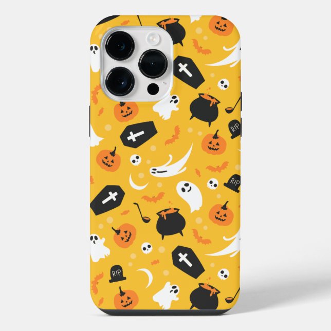Padrão de Spooky Amarelo e Preto (Verso)