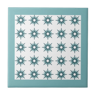 Padrão de Starburst de Turquesa Moderna do Século 