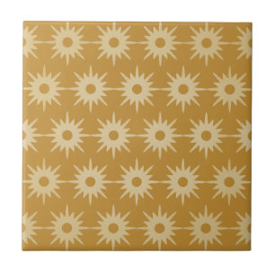 Padrão de Starburst Dourado do Ochre do século méd