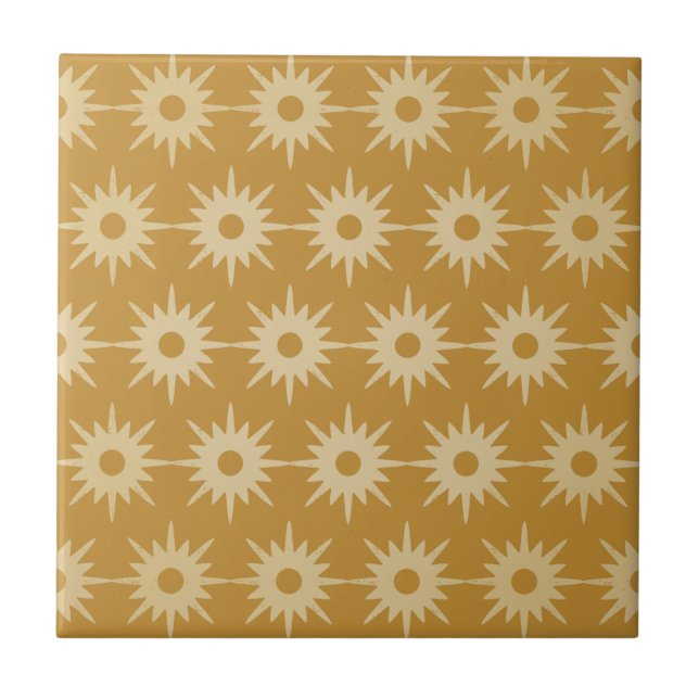Padrão de Starburst Dourado do Ochre do século méd (Frente)