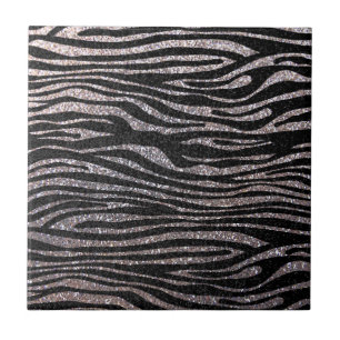 Padrão de stripe de zebra prateada (bling faux gli