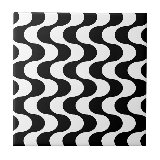 Padrão de Stripe Op-Art de estilo onda retroativo  (Frente)