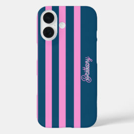 Padrão de Stripes Azul e Rosa Personalizado