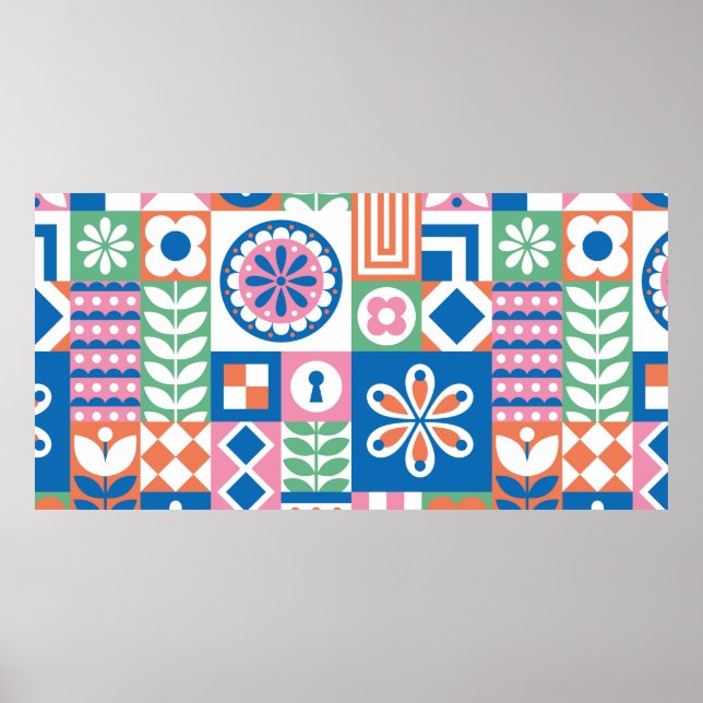 Padrão de sucesso étnico. Impressão de arte tribal (Frente)