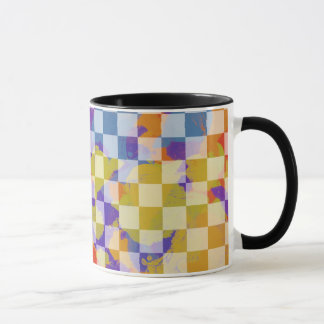 padrão de tabuleiro de xadrez em caneca