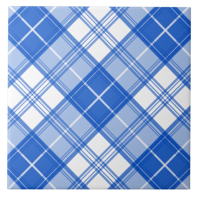 Padrão de Tartan Branco Azul Escuro yxm0uat9 na di (Frente)
