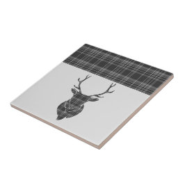 Padrão de Tartan da Cinza Stag