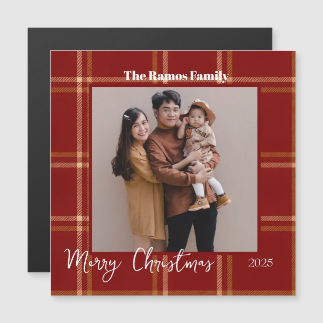 Padrão de Tartan Escocês - Natal Personalizável (Frente/Verso)