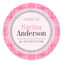 Padrão De Tartan Rosa Feito Por Etiquetas
