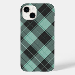 Padrão de tartan simples em iPhon Case-Mate Turquo