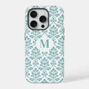 Padrão de Teal Feuille Damask (Personalizado)