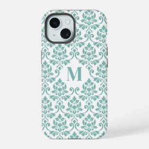 Padrão de Teal Feuille Damask (Personalizado)