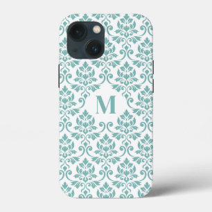 Padrão de Teal Feuille Damask (Personalizado)