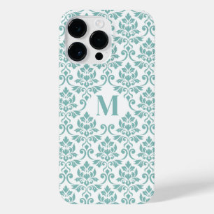 Padrão de Teal Feuille Damask (Personalizado)