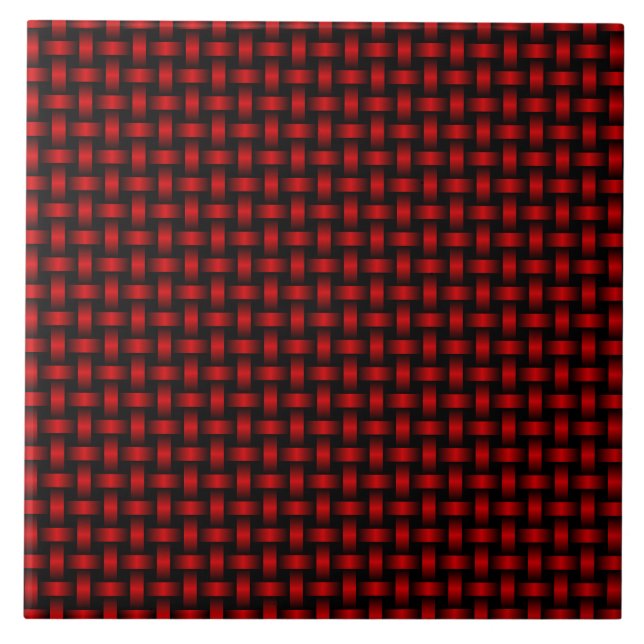 Padrão de Tear Vermelho Preto (Frente)