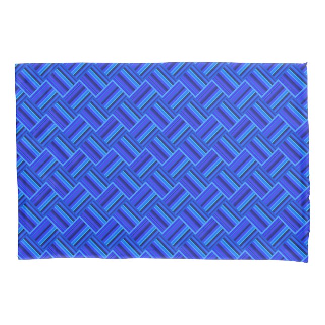 Padrão de tecelagem diagonal de faixas azuis (Frente)