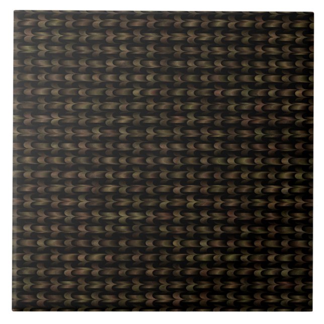 Padrão de Tecido Abstrato Preto Verde (Frente)