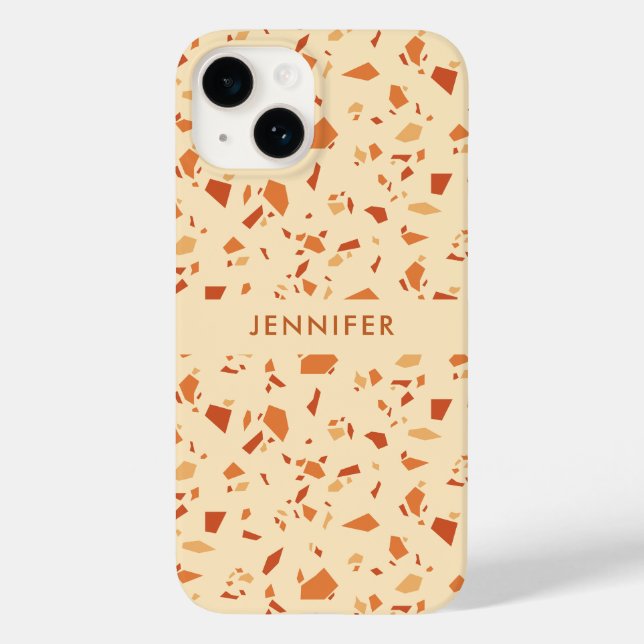 Padrão de Terrazzo Temático de Outono Personalizad (Verso)