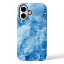 Padrão de Textura de Cristal de Gelo Congelado Azu