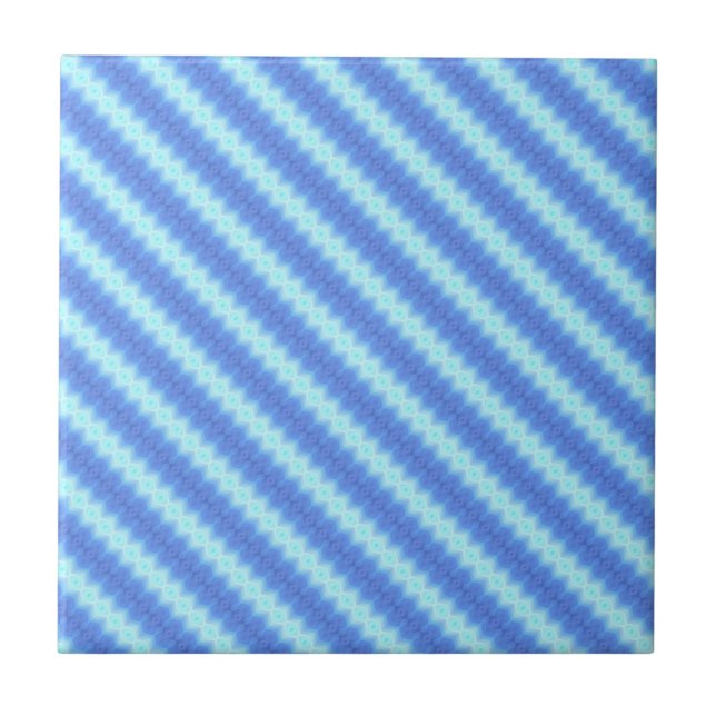 Padrão de Textura de Stripe do Knit Azul Aqua (Frente)