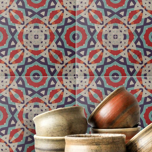 Padrão de Textura Geométrica de Pedra Mosaica Vibr (Criador carregado)