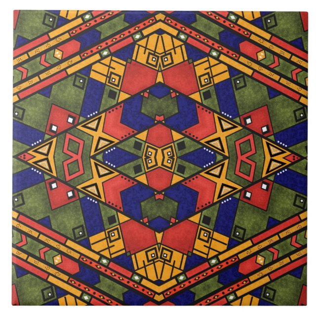 Padrão de textura tradicional de etno africano sem (Frente)