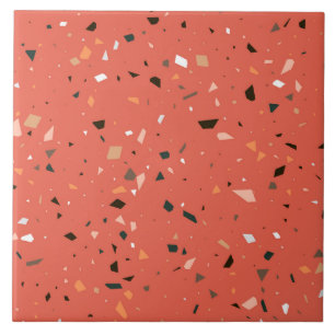 Padrão de textura verde herrazzo vermelho claro s